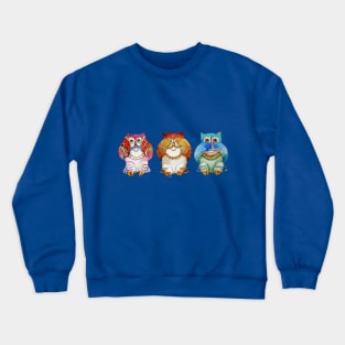 Three wise owls Crewneck Sweatshirt